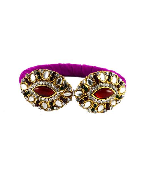 rani coloured stone acrylic-brass bangle - 18768353 - Very Small Image - 1