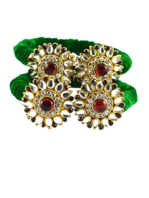rani coloured stone acrylic-brass bangle - 18768357 - Very Small Image - 1