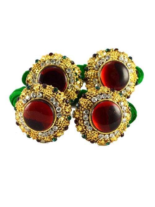 green coloured stone acrylic-brass bangle - 18768361 - Very Small Image - 1
