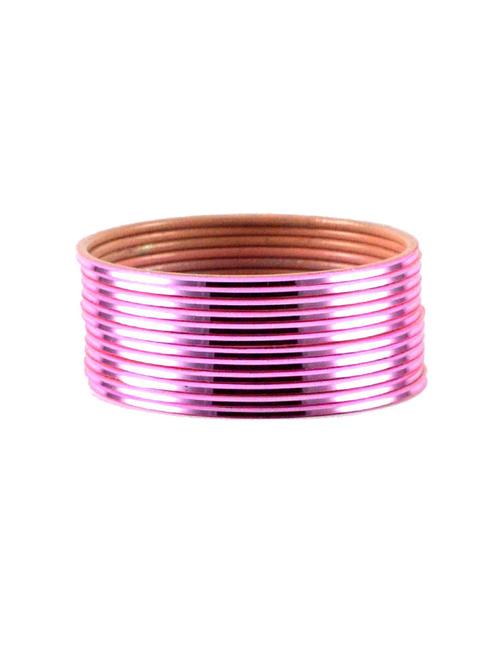 pink coloured plain acrylic bangle - 18768494 - Very Small Image - 1