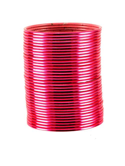pink coloured plain brass bangle - 18768600 - Very Small Image - 1