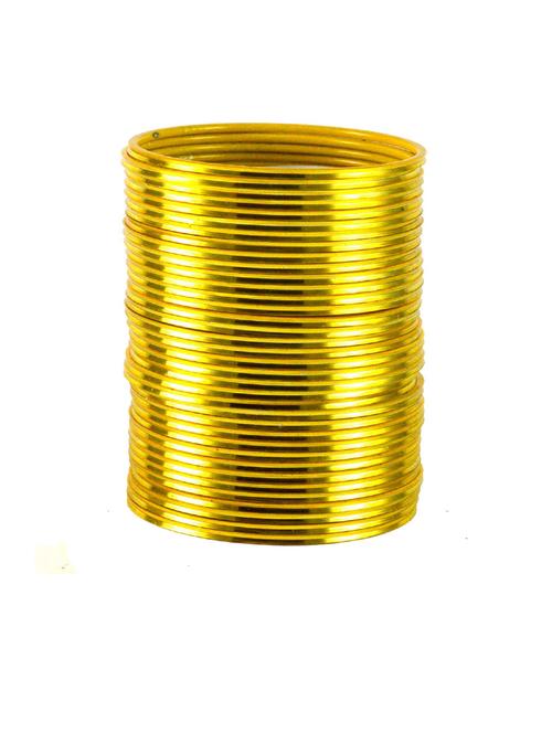 yellow coloured plain brass bangle - 18768605 - Very Small Image - 1