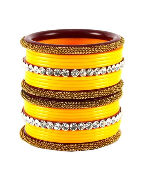 yellow stone acrylic bangle with extra large size - 18768631 - Very Small Image - 1
