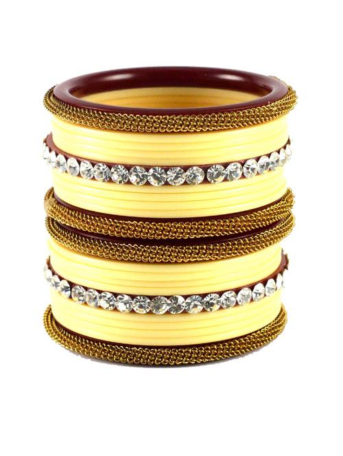 cream stone acrylic bangle with extra large size - 18768636 - Very Small Image - 1