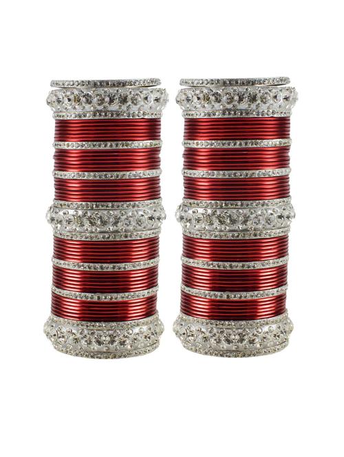 maroon stone brass bangle with extra large size - 18768695 - Very Small Image - 1