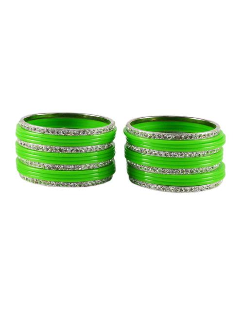 light green stone acrylic-brass bangle with extra large size - 18768705 - Very Small Image - 1