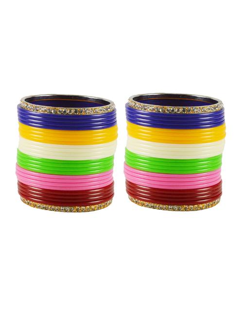 multi stone acrylic-brass bangle with extra large size - 18768719 - Very Small Image - 1