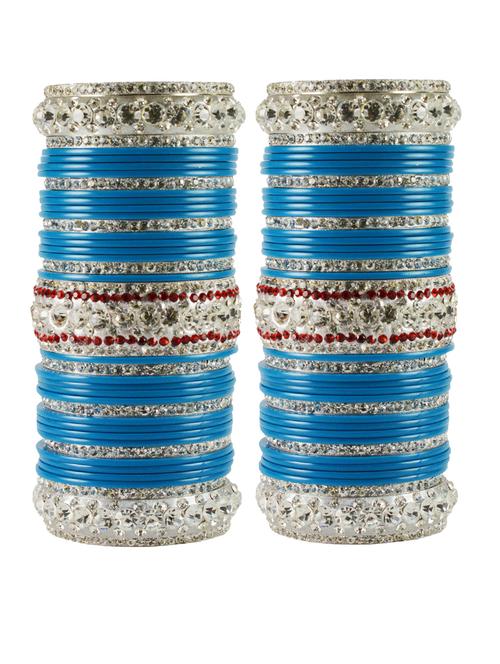 plain stones work bangles set - 18768741 - Very Small Image - 1