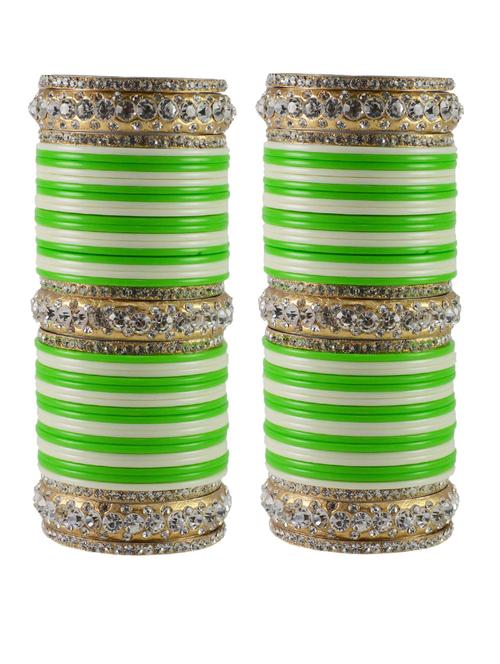 plain stones work bangles set - 18768767 - Very Small Image - 1