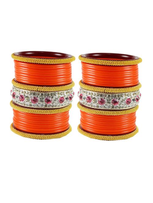 plain stones work bangles set - 18768878 - Very Small Image - 1