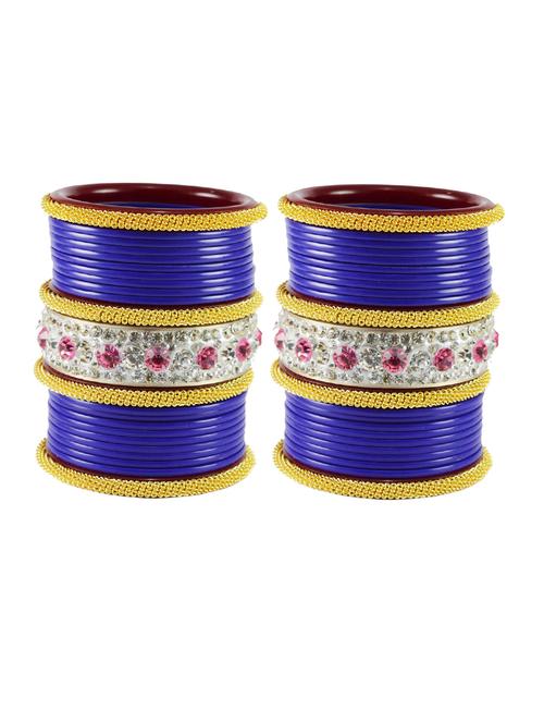 plain stones work bangles set - 18768879 - Very Small Image - 1