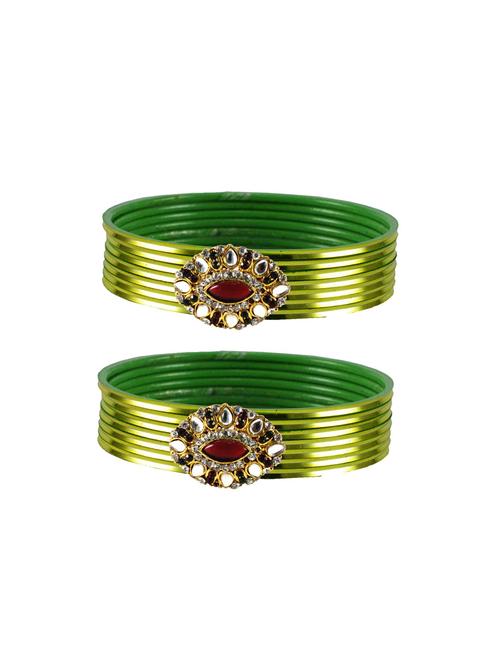 plain kundan work bangles set - 18768913 - Very Small Image - 1