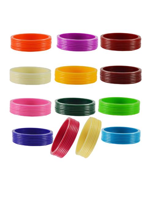 plain multi color bangles set - 18769041 - Very Small Image - 1