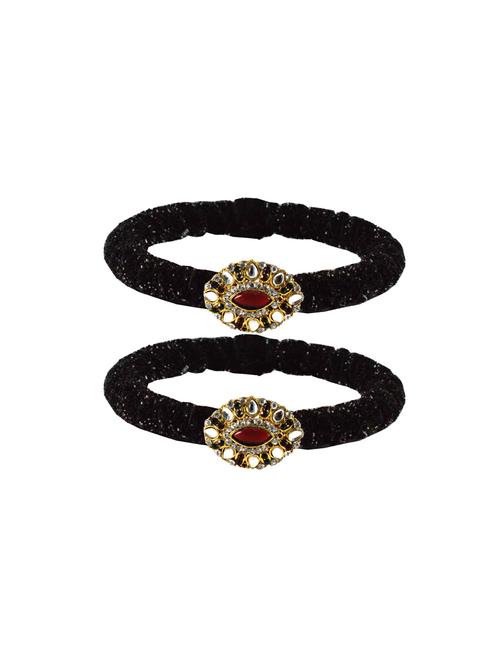 kundan work velvet bangle set - 18769047 - Very Small Image - 1