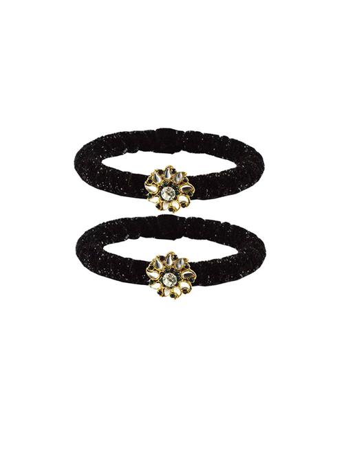 kundan work velvet bangle set - 18769050 - Very Small Image - 1
