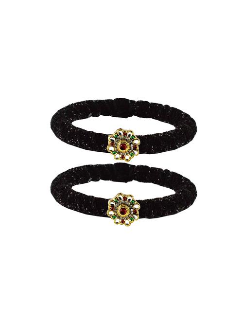 kundan work velvet bangle set - 18769051 - Very Small Image - 1