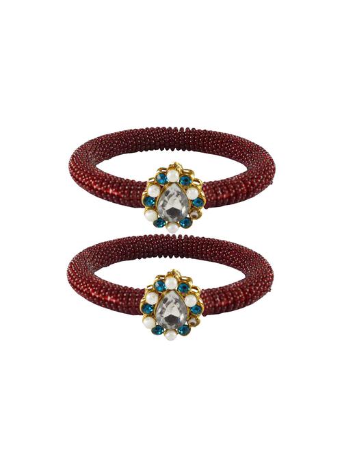 stones work bangle set - 18769103 - Very Small Image - 1