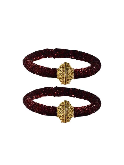 enamel work velvet bangle set - 18769163 - Very Small Image - 1