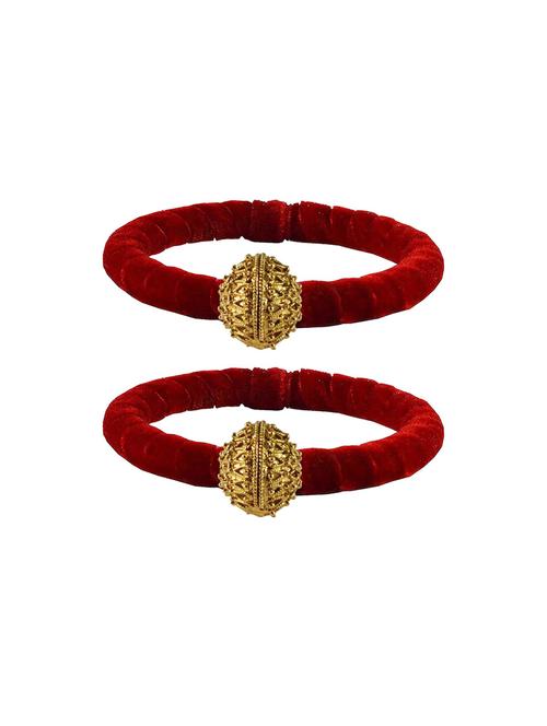 enamel work velvet bangle set - 18769179 - Very Small Image - 1