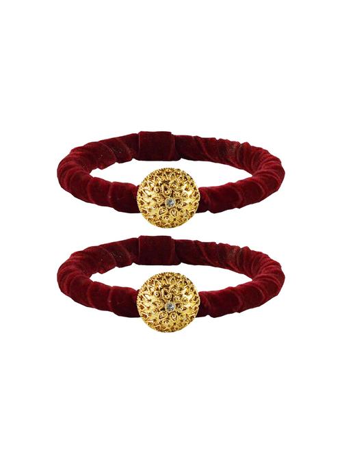enamel work velvet bangle set - 18769184 - Very Small Image - 1