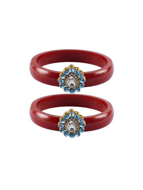 red stone acrylic-brass bangle with very extra large size - 18769251 - Very Small Image - 1
