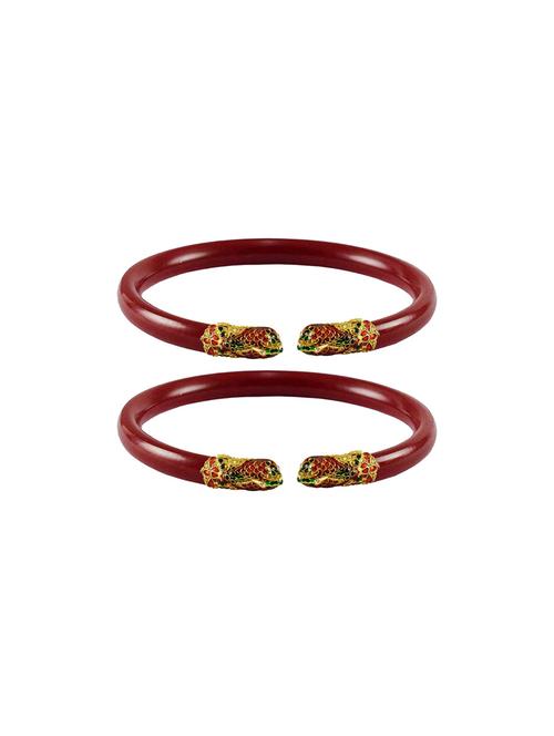 red plain acrylic-brass bangle with very extra large size - 18769337 - Very Small Image - 1