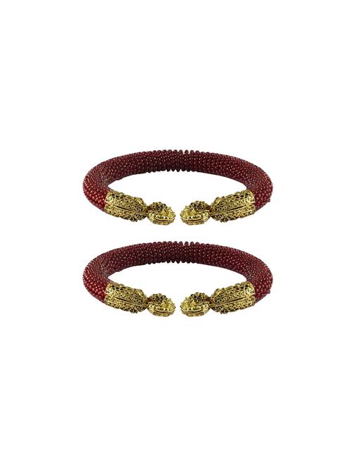 maroon plain acrylic-brass bangle with very extra large size - 18769347 - Very Small Image - 1
