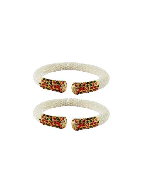 white plain acrylic-brass bangle with very extra large size - 18769360 - Very Small Image - 1