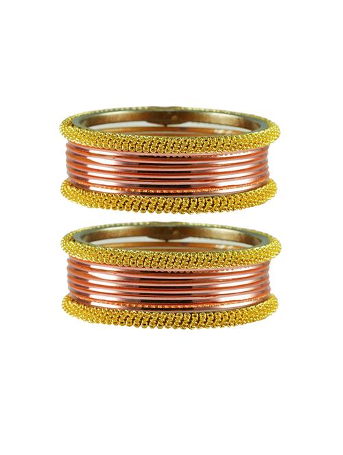 peach plain brass bangle - 18769378 - Very Small Image - 1