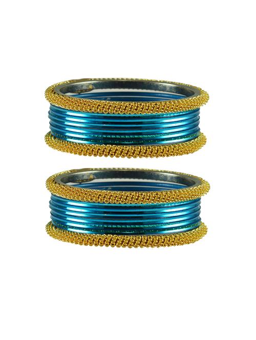light blue plain brass bangle - 18769410 - Very Small Image - 1