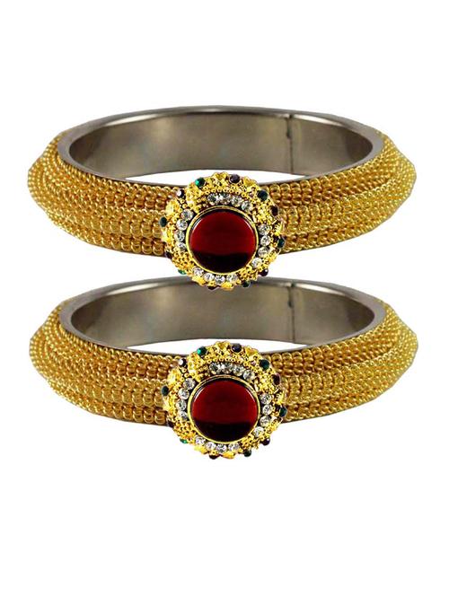 golden stone brass bangle with extra large size - 18769425 - Very Small Image - 1