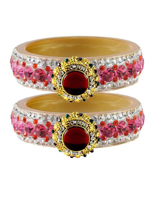 multi stone brass bangle with extra large size - 18769430 - Very Small Image - 1