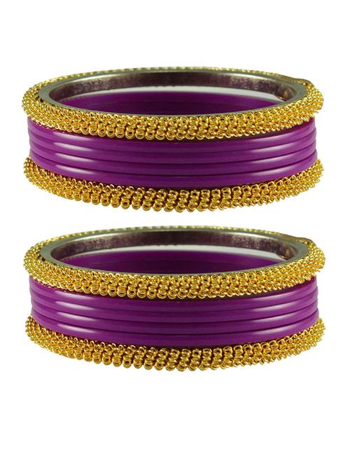purple plain acrylic-brass bangle with extra large size - 18769451 - Very Small Image - 1
