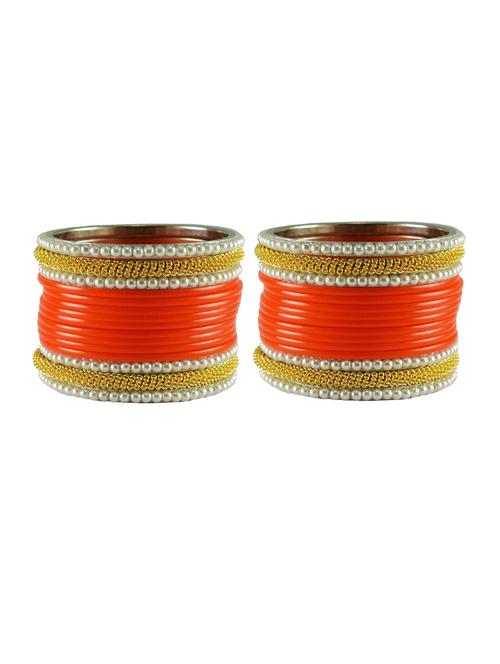 orange plain acrylic-brass bangle with extra large size - 18769462 - Very Small Image - 1