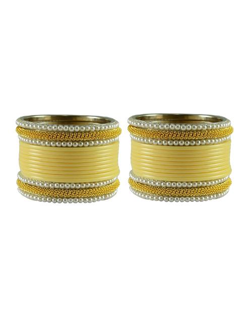cream plain acrylic-brass bangle with extra large size - 18769464 - Very Small Image - 1