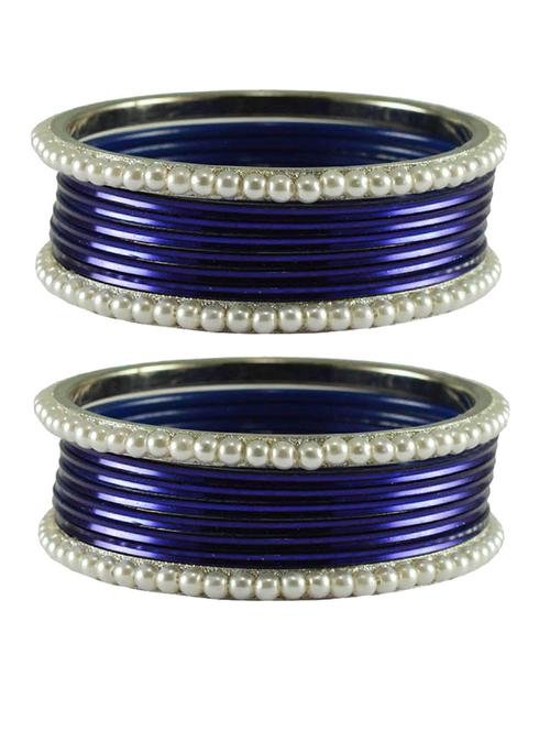 dark blue moti brass bangle - 18769482 - Very Small Image - 1