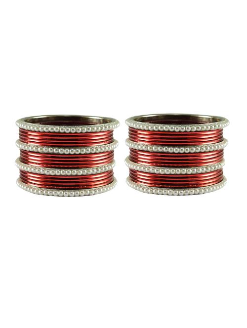maroon moti brass bangle with extra large size - 18769518 - Very Small Image - 1