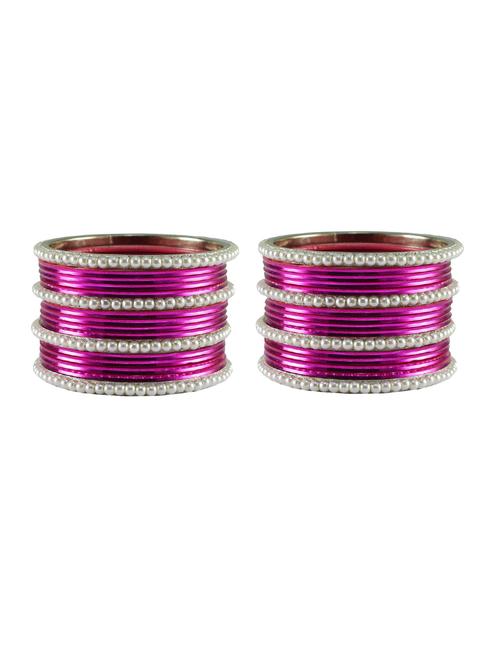 pink moti brass bangle - 18769522 - Very Small Image - 1