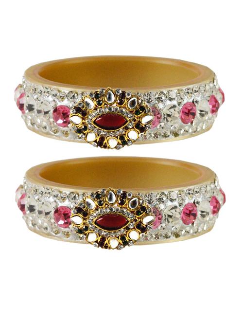 cream stone acrylic-brass bangle with extra large size - 18769546 - Very Small Image - 1