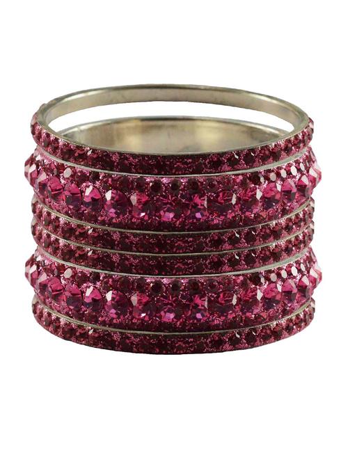 light rani stone brass bangle with extra large size - 18769596 - Very Small Image - 1