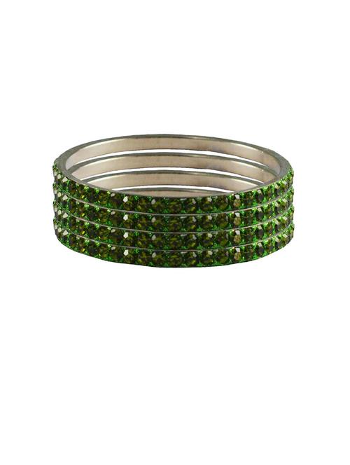 light green stone brass bangle with extra large size - 18769610 - Very Small Image - 1