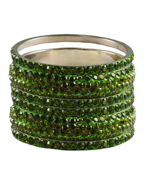 light green stone brass bangle with extra large size - 18769612 - Very Small Image - 1