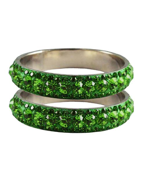 light green stone brass bangle with extra large size - 18769638 - Very Small Image - 1