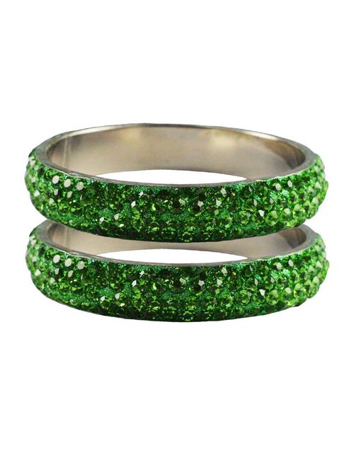 light green stone brass bangle with extra large size - 18769639 - Very Small Image - 1