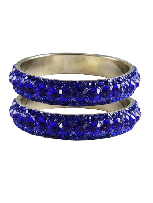 light blue stone brass bangle with extra large size - 18769643 - Very Small Image - 1