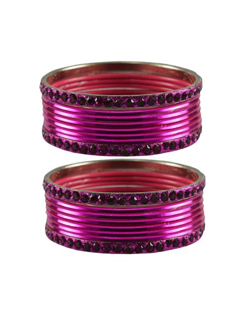 stone studded brass bangles - 18769794 - Very Small Image - 1