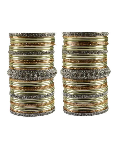 stone studded brass bangles - 18769811 - Very Small Image - 1