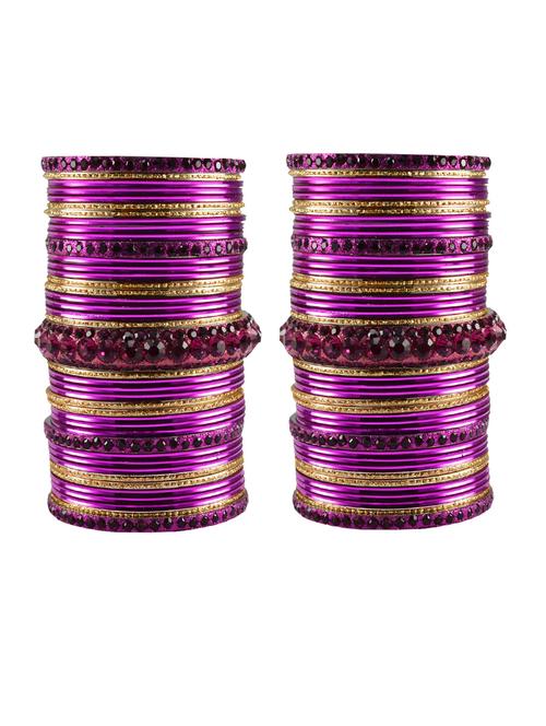 stone studded brass bangles - 18769823 - Very Small Image - 1