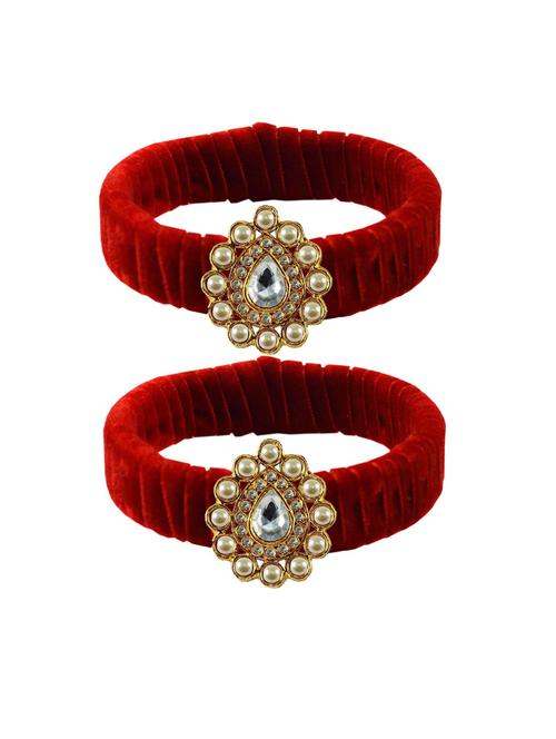 stone studded brass bangles - 18769960 - Very Small Image - 1