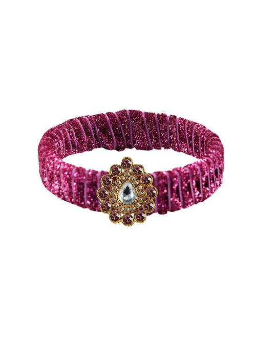 pink stone brass bangle - 18770242 - Very Small Image - 1